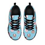 Cartoon Sheep Pattern Print Black Sneakers