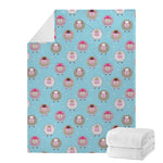 Cartoon Sheep Pattern Print Blanket