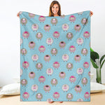 Cartoon Sheep Pattern Print Blanket