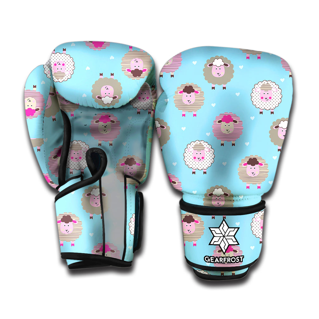 Cartoon Sheep Pattern Print Boxing Gloves