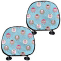 Cartoon Sheep Pattern Print Car Headrest Covers