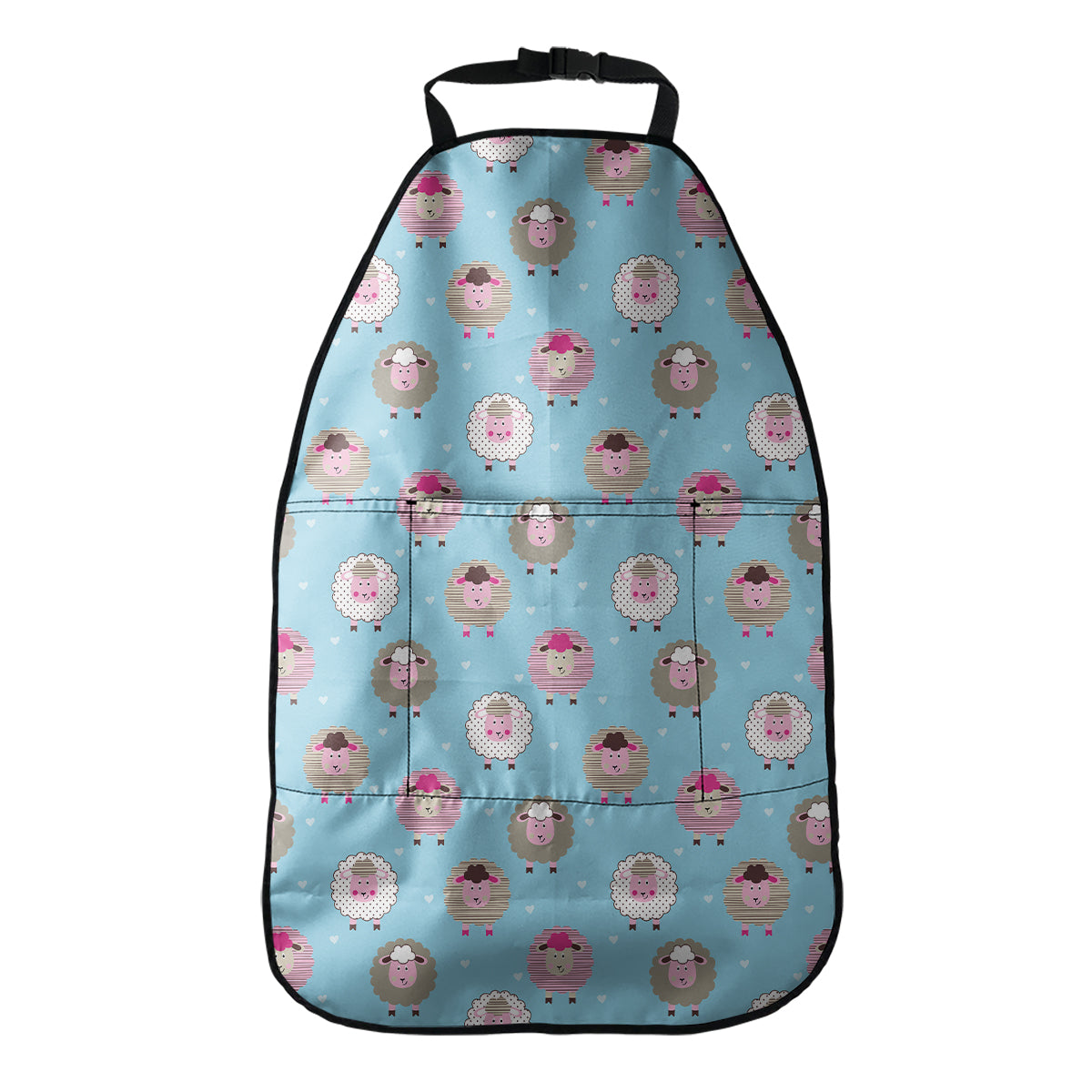 Cartoon Sheep Pattern Print Car Seat Organizers