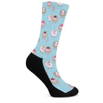 Cartoon Sheep Pattern Print Crew Socks