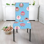 Cartoon Sheep Pattern Print Dining Chair Slipcover