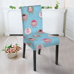 Cartoon Sheep Pattern Print Dining Chair Slipcover
