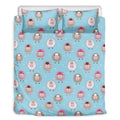 Cartoon Sheep Pattern Print Duvet Cover Bedding Set