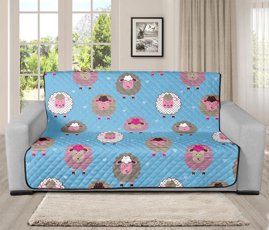 Cartoon Sheep Pattern Print Futon Protector