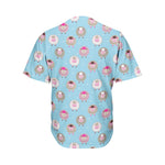 Cartoon Sheep Pattern Print Men's Baseball Jersey