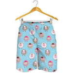 Cartoon Sheep Pattern Print Men's Shorts