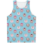 Cartoon Sheep Pattern Print Men's Tank Top