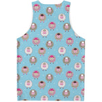 Cartoon Sheep Pattern Print Men's Tank Top
