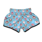 Cartoon Sheep Pattern Print Muay Thai Boxing Shorts
