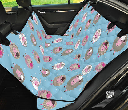 Cartoon Sheep Pattern Print Pet Car Back Seat Cover