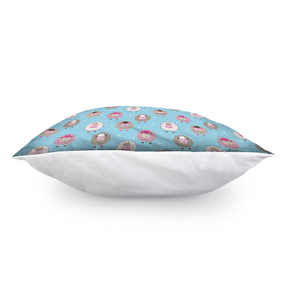 Cartoon Sheep Pattern Print Pillow Cover