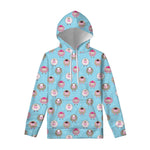 Cartoon Sheep Pattern Print Pullover Hoodie