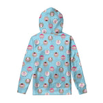 Cartoon Sheep Pattern Print Pullover Hoodie