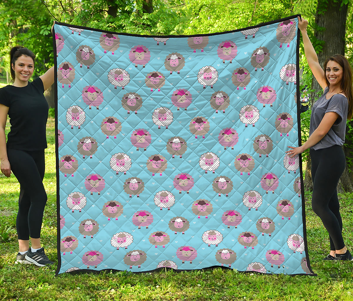 Cartoon Sheep Pattern Print Quilt