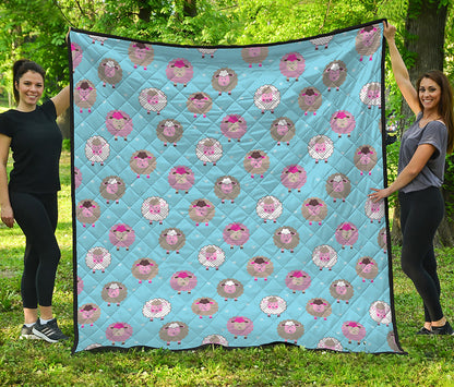 Cartoon Sheep Pattern Print Quilt