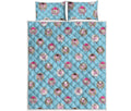 Cartoon Sheep Pattern Print Quilt Bed Set