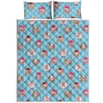 Cartoon Sheep Pattern Print Quilt Bed Set
