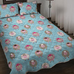 Cartoon Sheep Pattern Print Quilt Bed Set