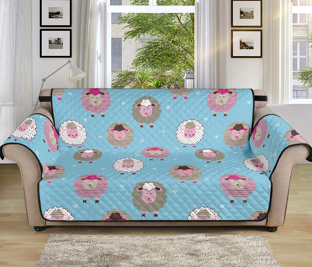 Cartoon Sheep Pattern Print Sofa Protector