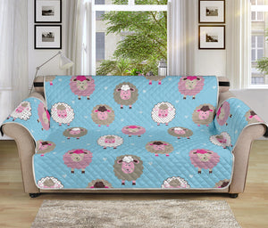 Cartoon Sheep Pattern Print Sofa Protector