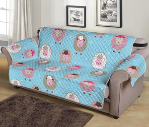 Cartoon Sheep Pattern Print Sofa Protector