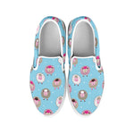 Cartoon Sheep Pattern Print White Slip On Shoes