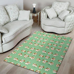 Cartoon Shih Tzu Pattern Print Area Rug