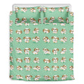 Cartoon Shih Tzu Pattern Print Duvet Cover Bedding Set