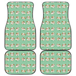 Cartoon Shih Tzu Pattern Print Front and Back Car Floor Mats