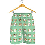 Cartoon Shih Tzu Pattern Print Men's Shorts