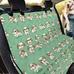 Cartoon Shih Tzu Pattern Print Pet Car Back Seat Cover