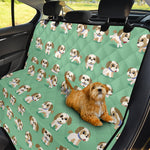 Cartoon Shih Tzu Pattern Print Pet Car Back Seat Cover