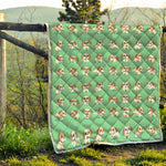 Cartoon Shih Tzu Pattern Print Quilt