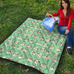 Cartoon Shih Tzu Pattern Print Quilt