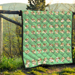Cartoon Shih Tzu Pattern Print Quilt
