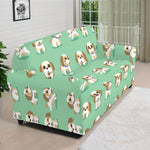 Cartoon Shih Tzu Pattern Print Sofa Cover