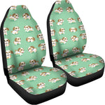 Cartoon Shih Tzu Pattern Print Universal Fit Car Seat Covers