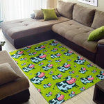 Cartoon Smiley Cow Pattern Print Area Rug GearFrost