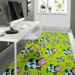 Cartoon Smiley Cow Pattern Print Area Rug GearFrost