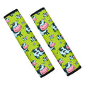 Cartoon Smiley Cow Pattern Print Car Seat Belt Covers