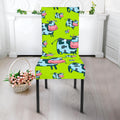 Cartoon Smiley Cow Pattern Print Dining Chair Slipcover