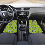 Cartoon Smiley Cow Pattern Print Front and Back Car Floor Mats