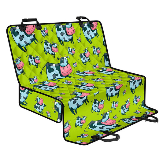 Cartoon Smiley Cow Pattern Print Pet Car Back Seat Cover