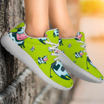 Cartoon Smiley Cow Pattern Print Sport Shoes GearFrost