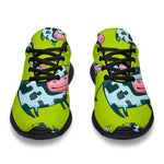 Cartoon Smiley Cow Pattern Print Sport Shoes GearFrost