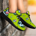 Cartoon Smiley Cow Pattern Print Sport Shoes GearFrost