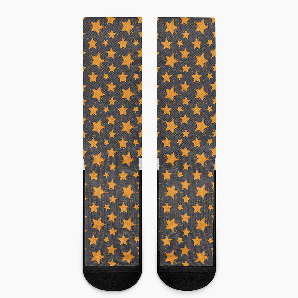 Cartoon Star Pattern Print Crew Socks